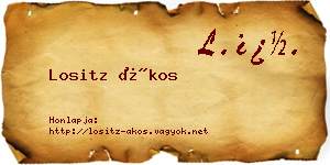 Lositz Ákos névjegykártya